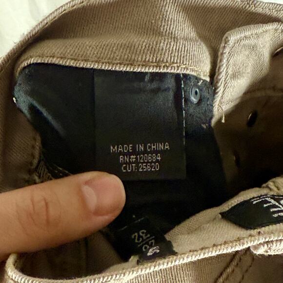 RUDE Hot Topic Men's 26x32 Tan Khaki Colored Skinny Slight Stretch Denim Jeans - Picture 5 of 11